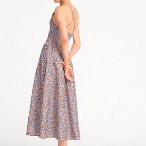 J. Crew Friday dress in afternoon, Floral Print in blue and orange colors, XS